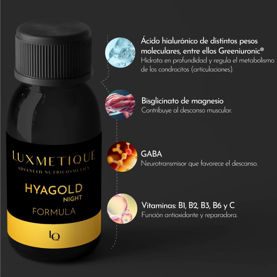 Luxmetique Fórmula Hyagold Night ( 15 Viales Bebibles)