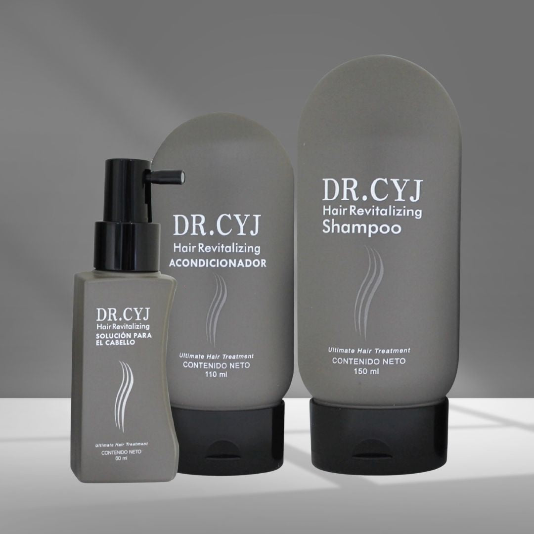 DR CYJ kit 3 piezas (Shampoo, acondicionador y spray)